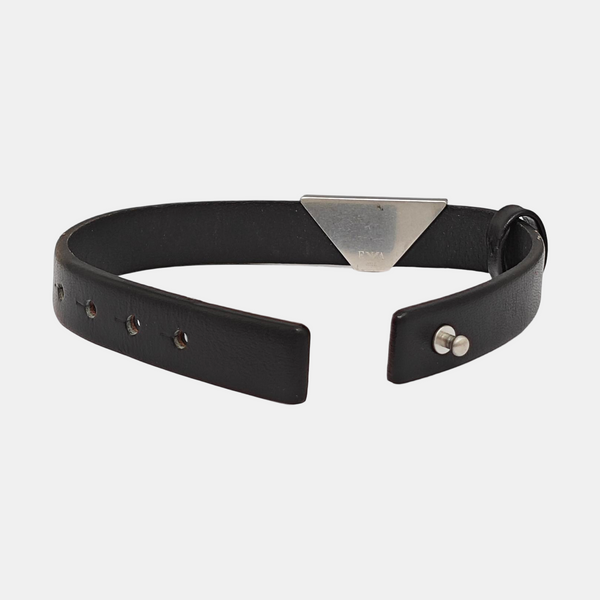 Leather Black Bangle