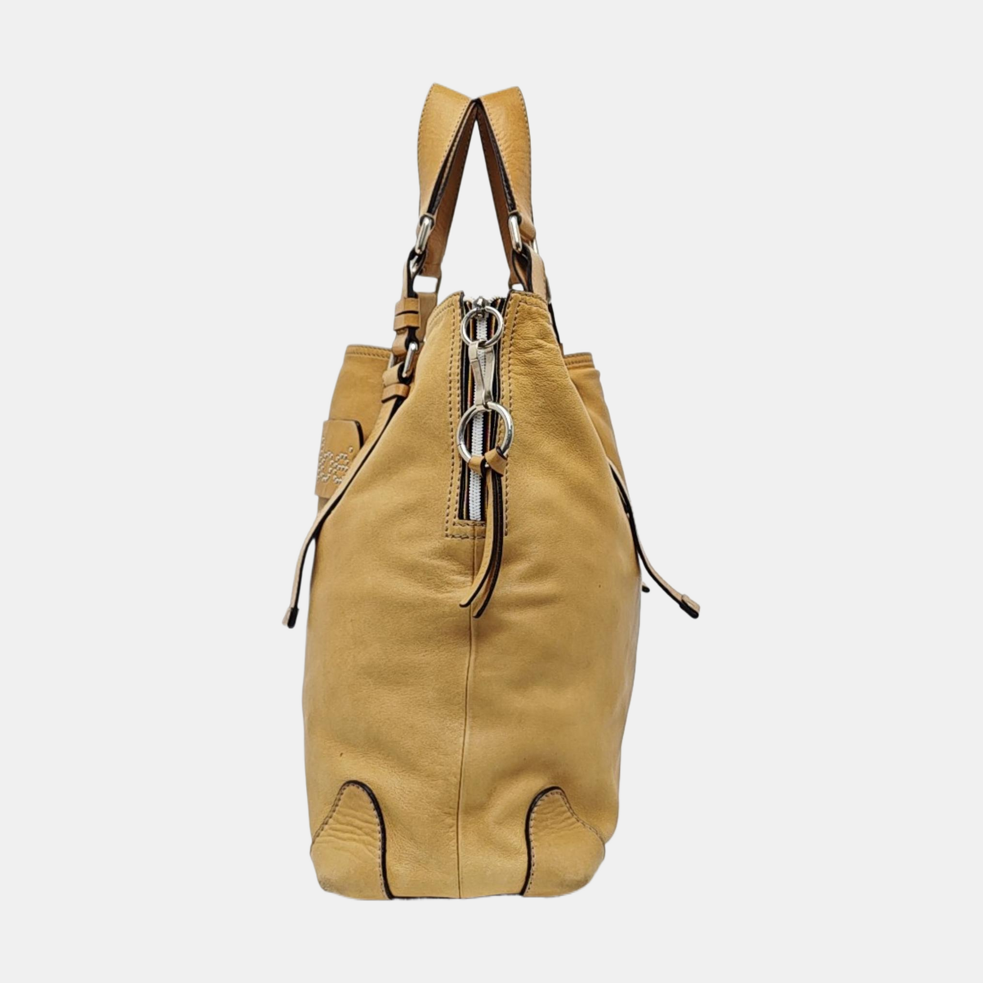 Lambskin Tote Bag Brown