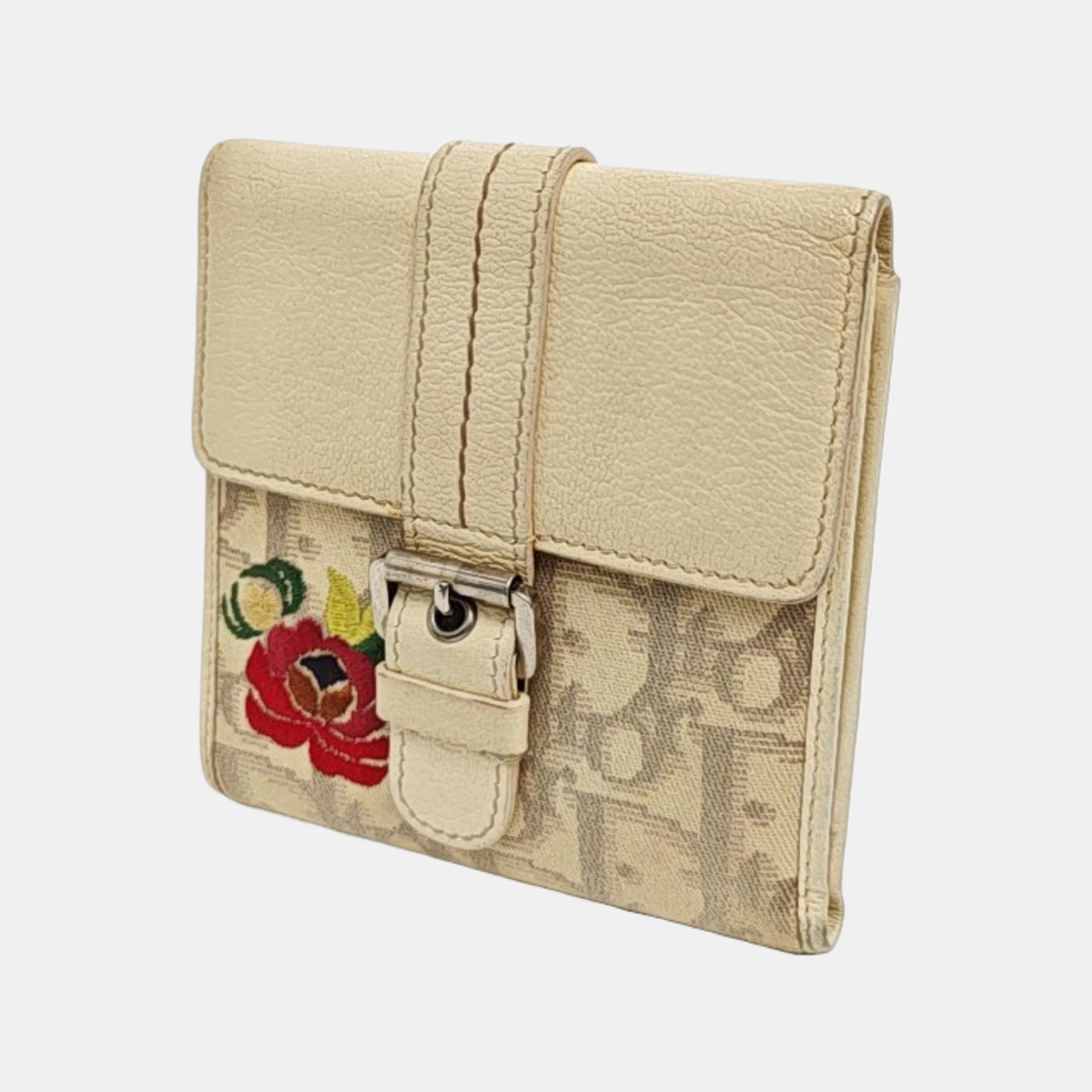 Oblique Canvas Wallet Beige