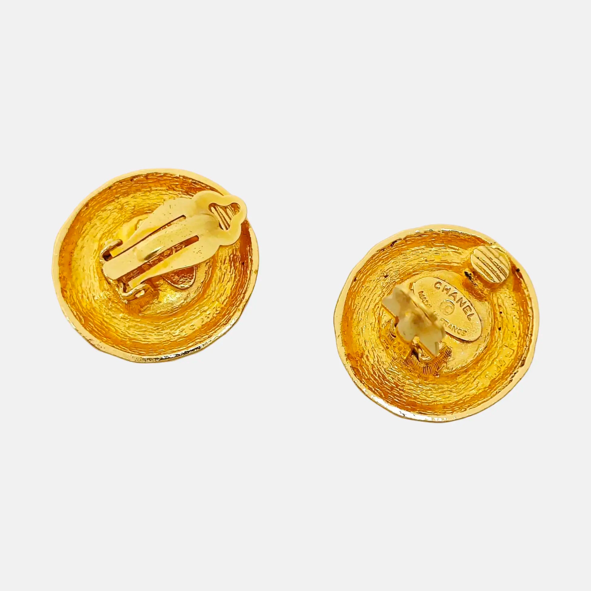 Metal Gold Clip On Earrings