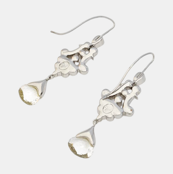 Metal Silver Earrings