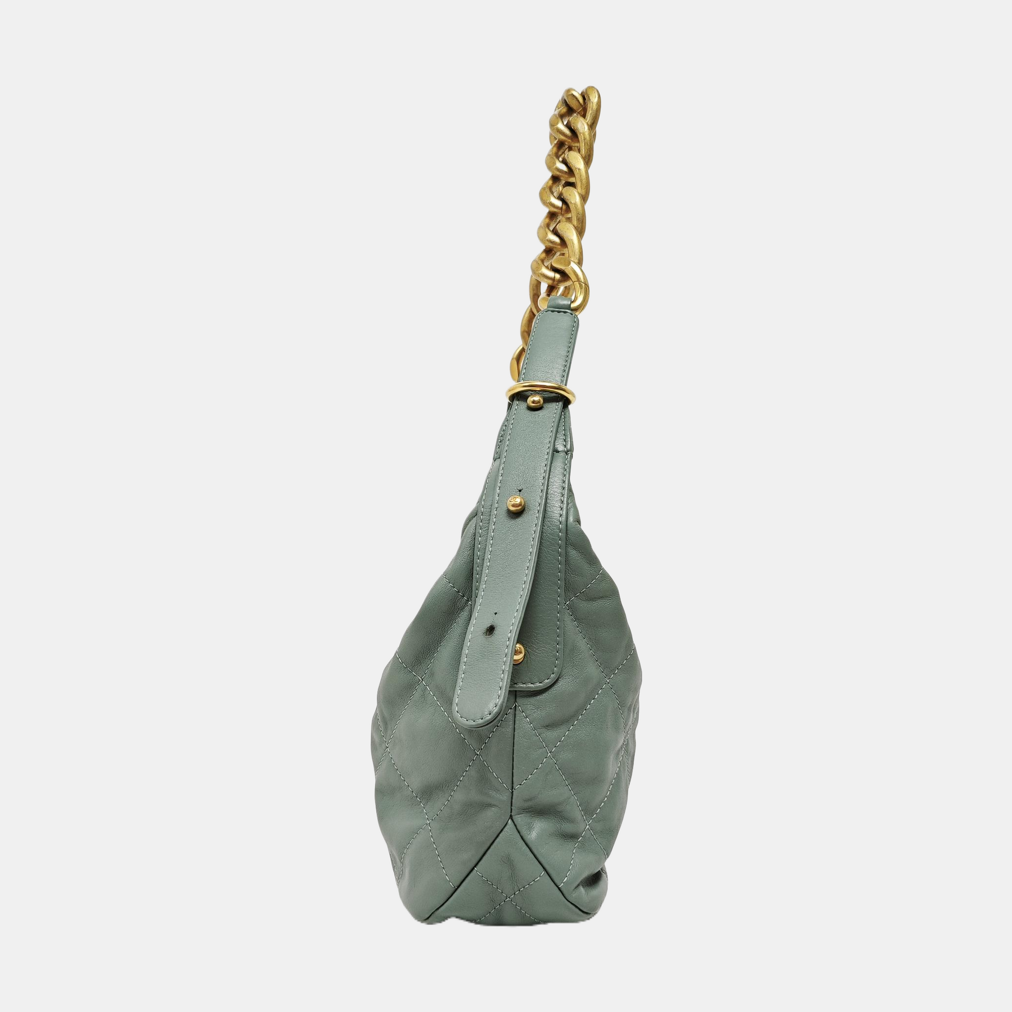 Quilted Calfskin Shoulder Bag Green