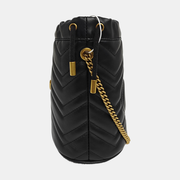 GG Marmont Mini Quilted Calfskin Black