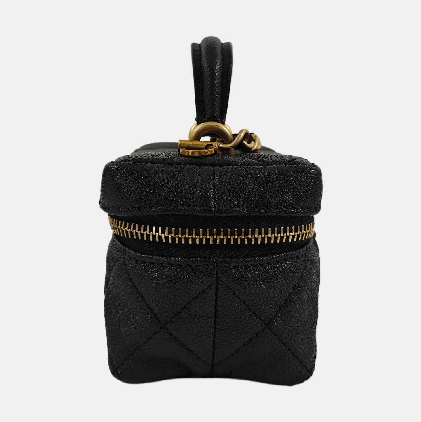 Quilted Grained Calfskin Black