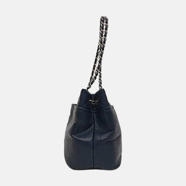 CC TIMELESS SOFT Quilted Grained Calfskin Blue