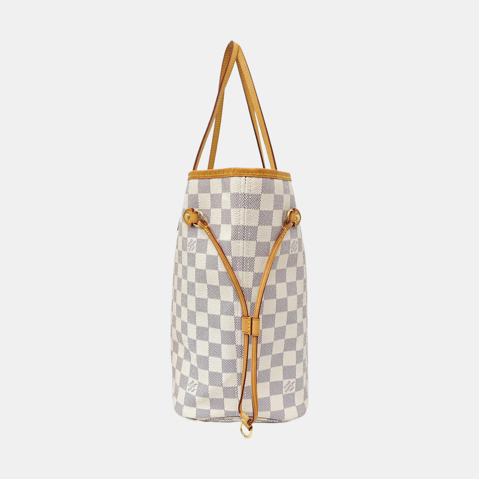 NEVERFULL MM Damier Azur Coated Canvas White