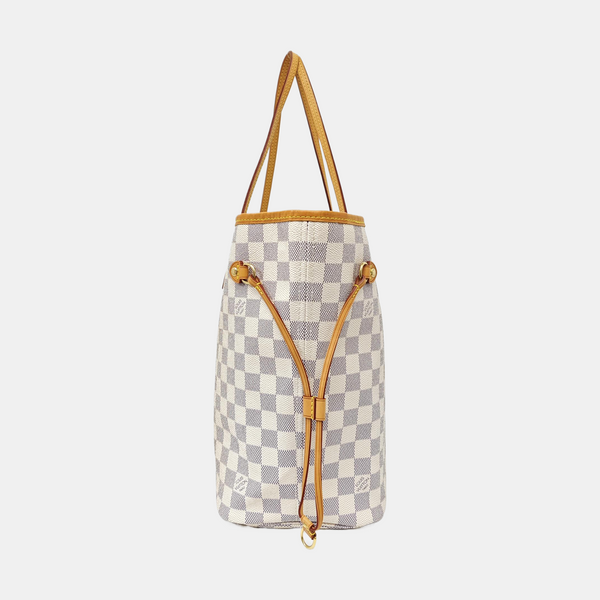 NEVERFULL MM Damier Azur Coated Canvas White