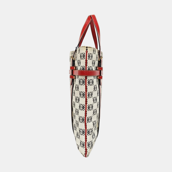 Monogram Coated Canvas Tote Bag Beige