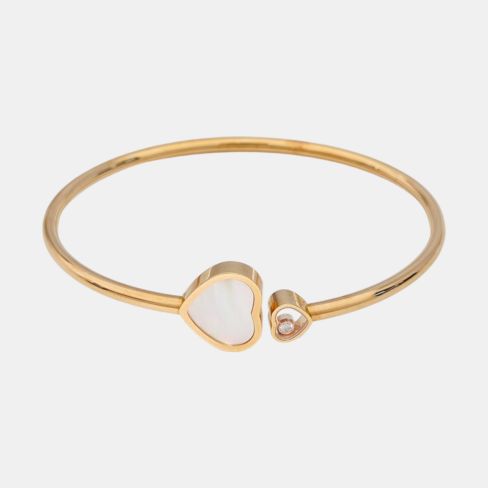 Happy Hearts 18k Rose Gold Bangle