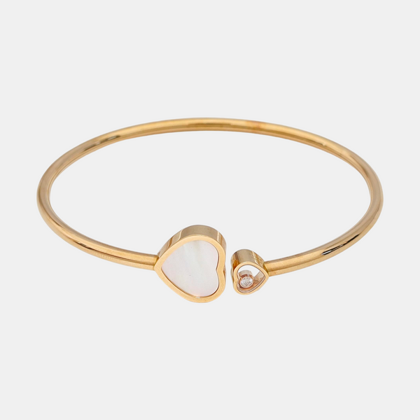 Happy Hearts 18k Rose Gold Bangle