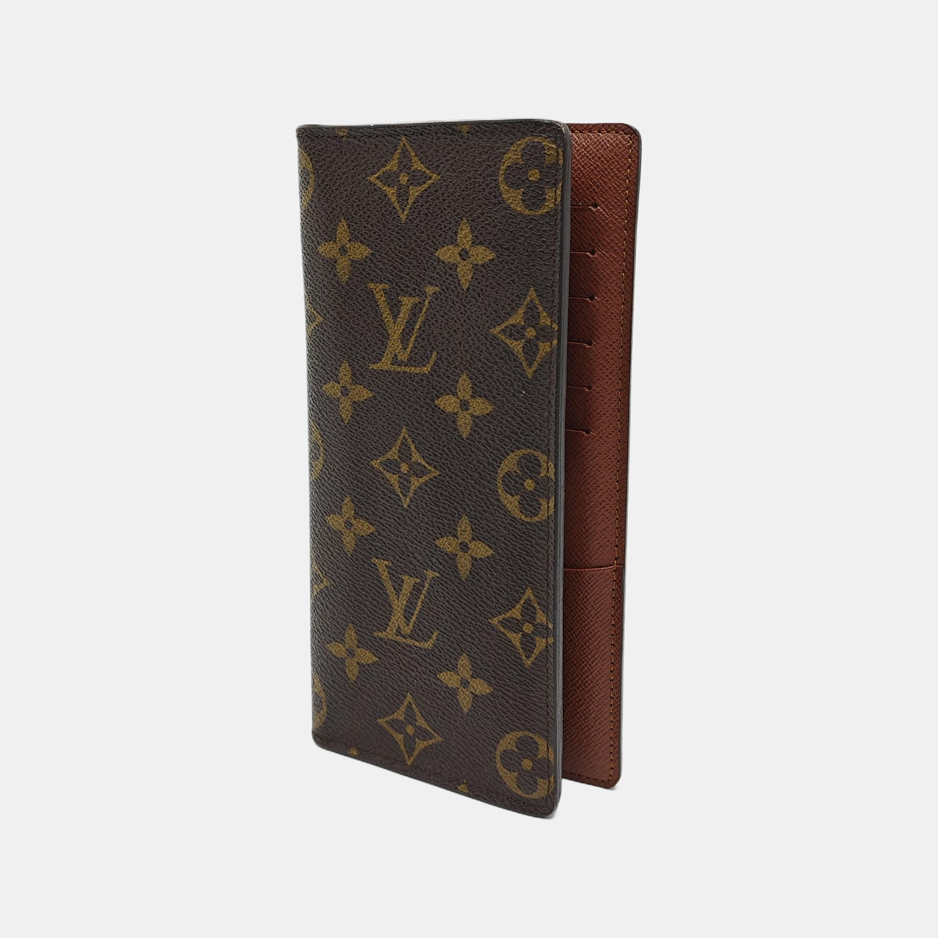 BRAZZA Monogram Coated Canvas Brown Wallet