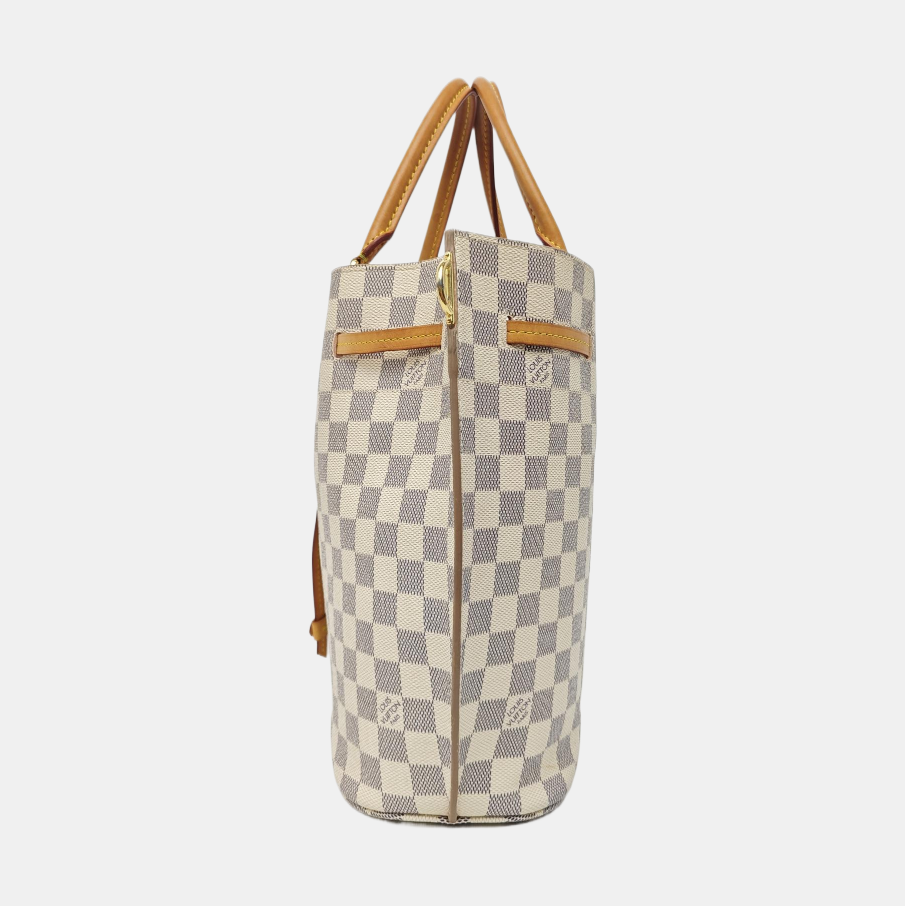 GIROLATA GM Damier Azur Coated Canvas White