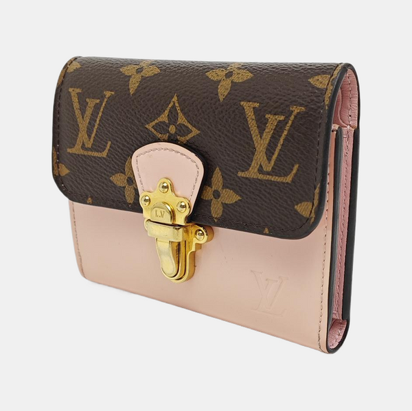 CHERRYWOOD Monogram Calfskin Pink Wallet