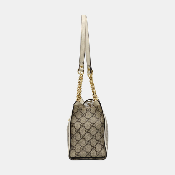 Padlock Small Monogram Coated Canvas Beige