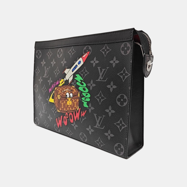 Pochette Voyag MM Monogram Coated Canvas Black
