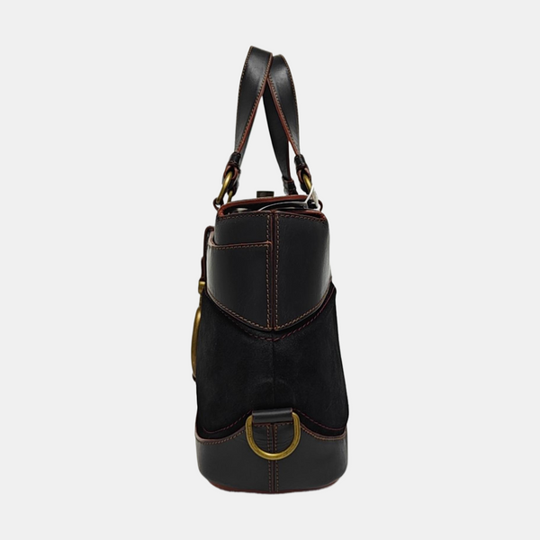 Calfskin Top Handle Bag Black