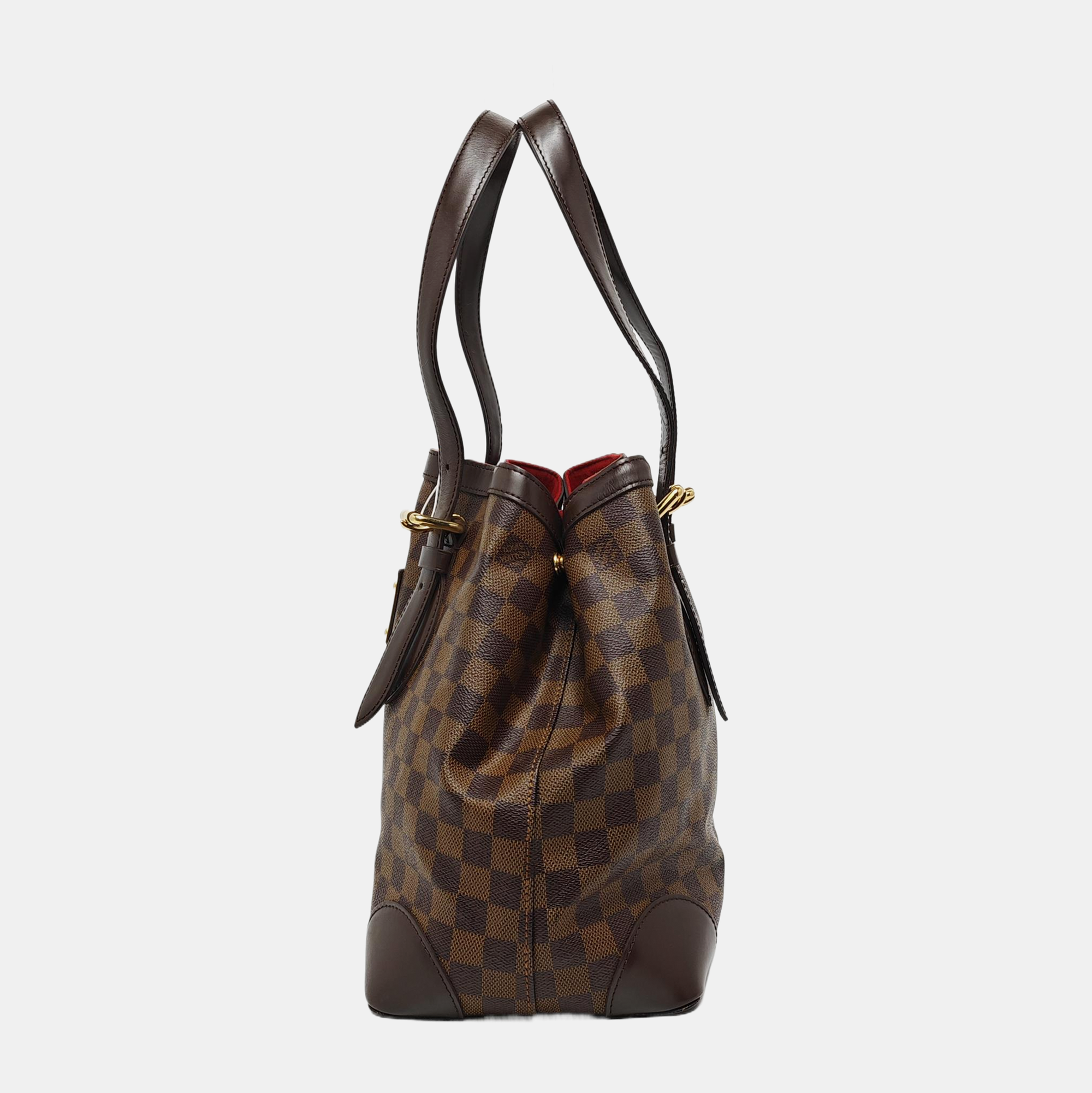HAMPSTEAD MM Damier Ebene Coated Canvas Brown