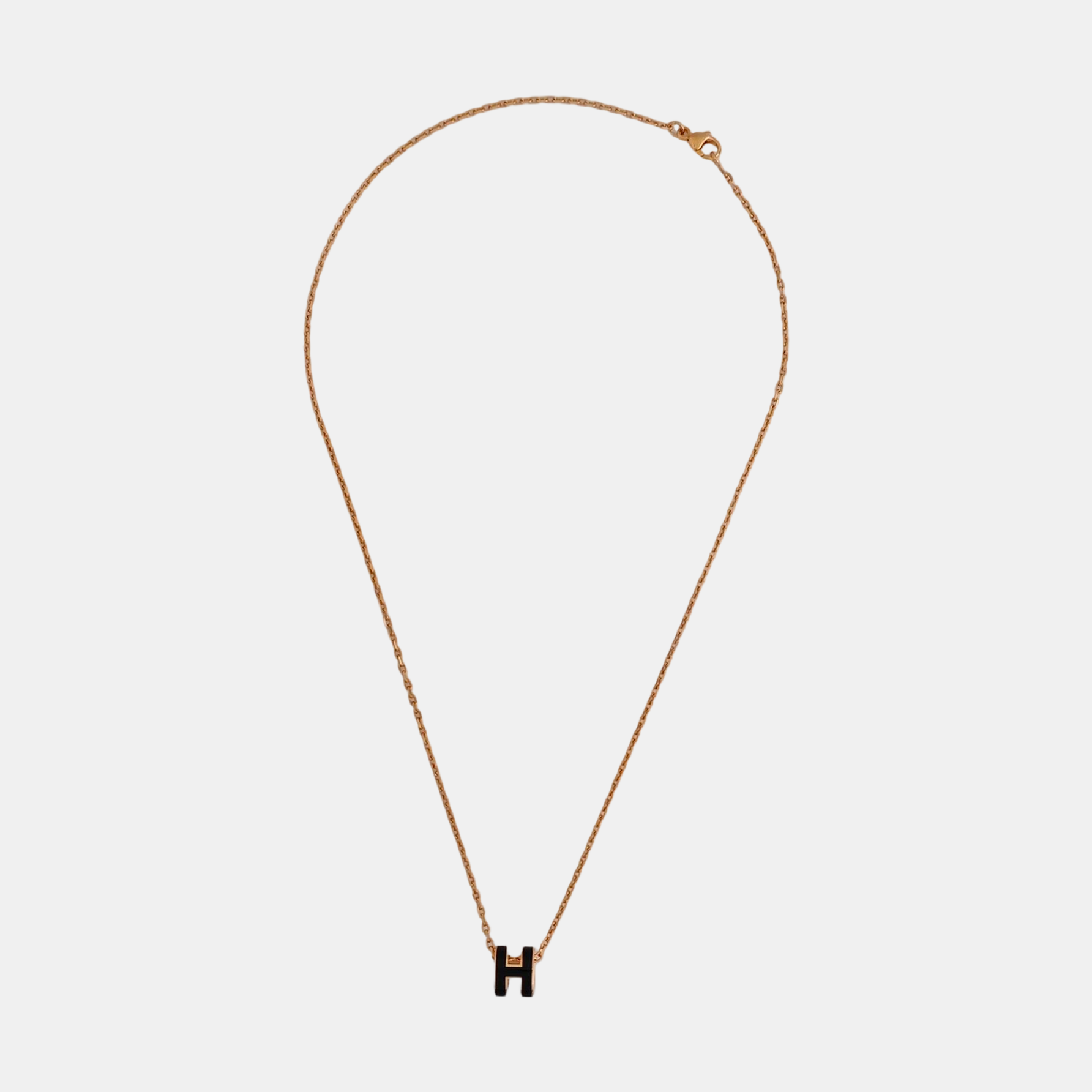Pop H Metal Rose Gold Necklace
