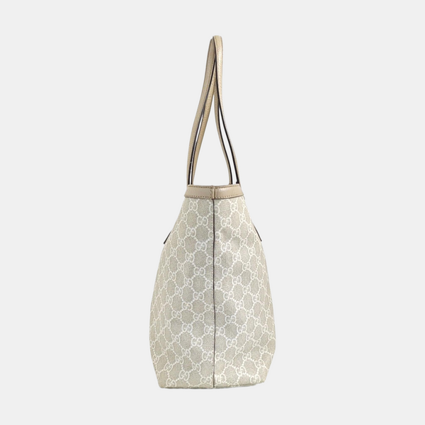Ophidia Medium Monogram Coated Canvas Beige