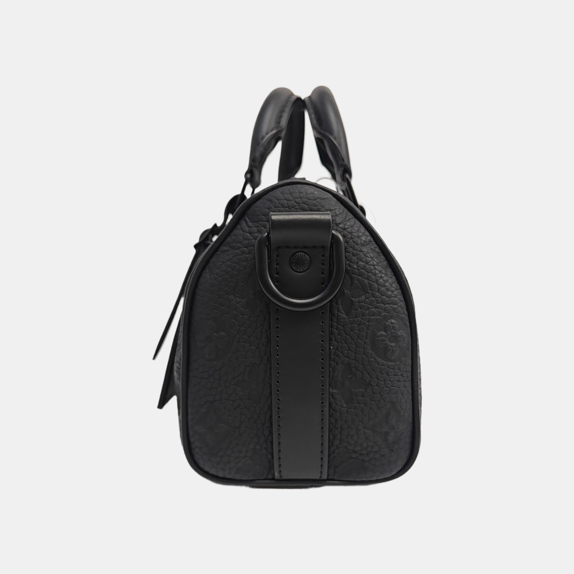 KEEPALL 25 Monogram Calfskin Black