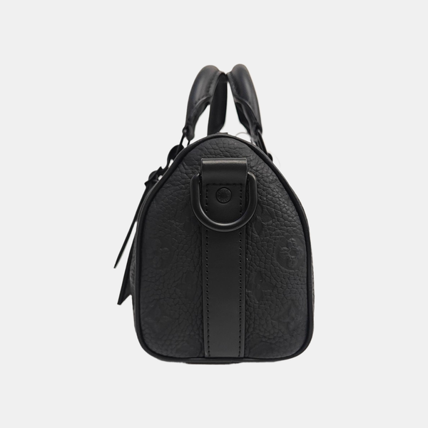 KEEPALL 25 Monogram Calfskin Black