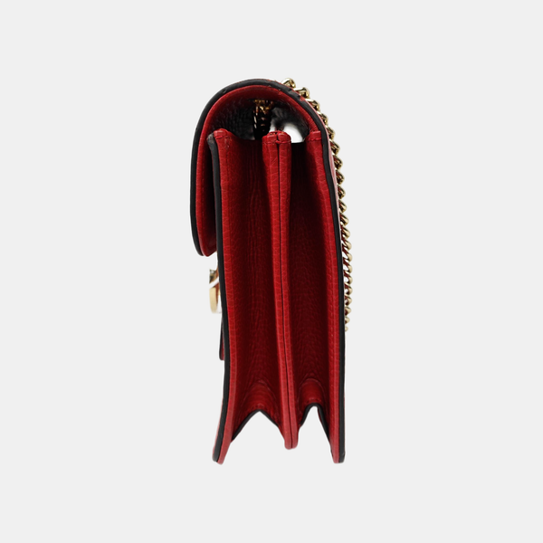Interlocking G Small Calfskin Red