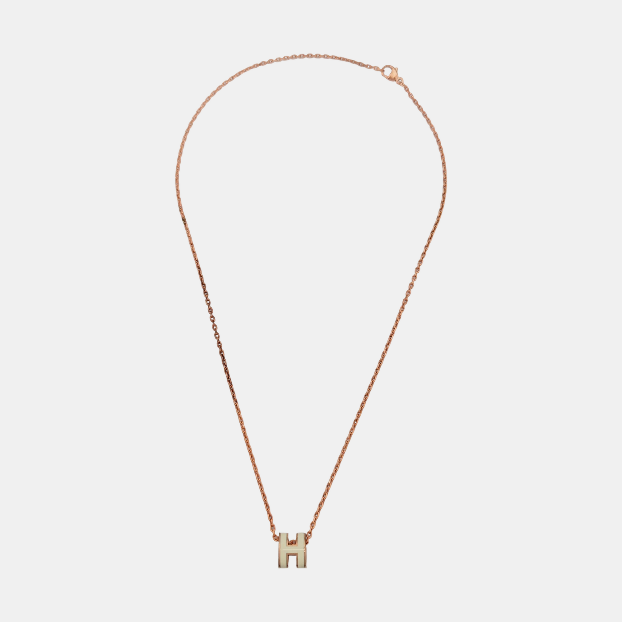 Pop H Metal Rose Gold Necklace