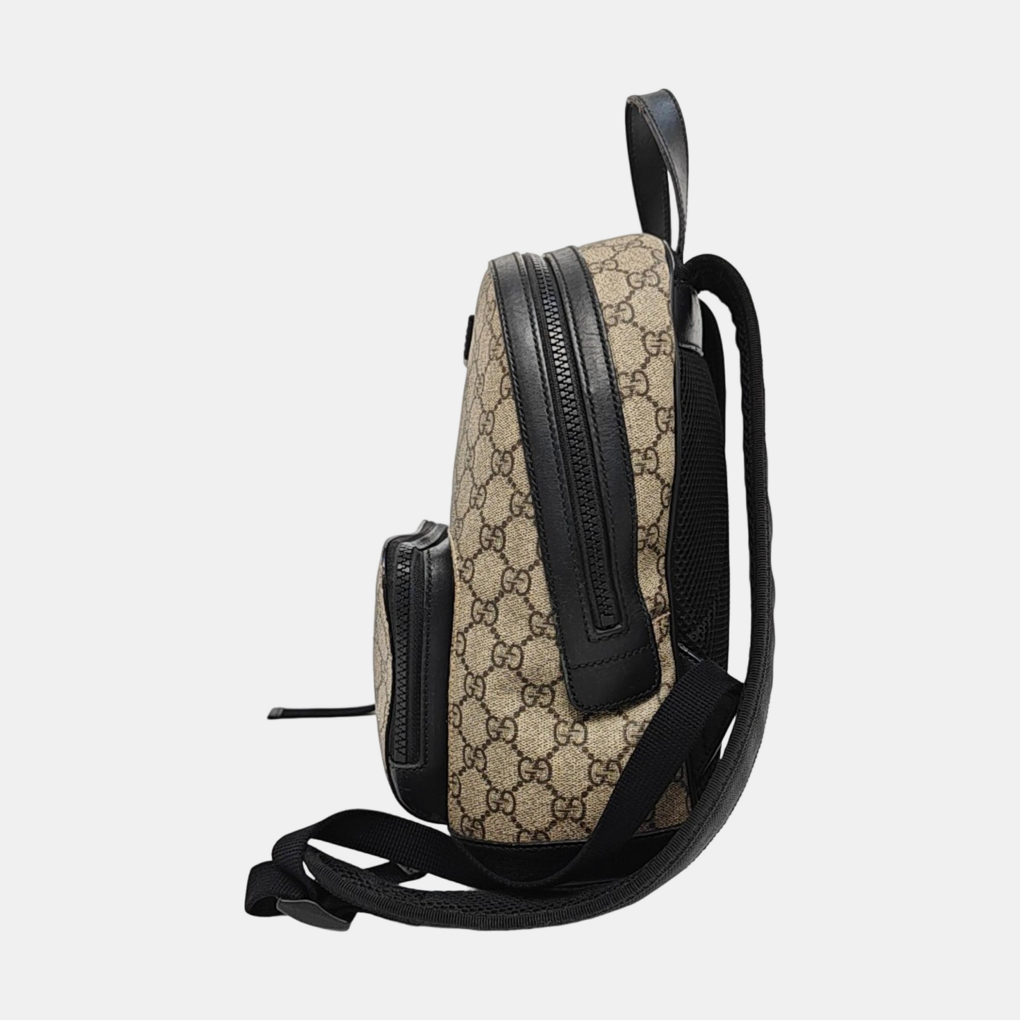 Monogram Coated Canvas Backpack Small Brown