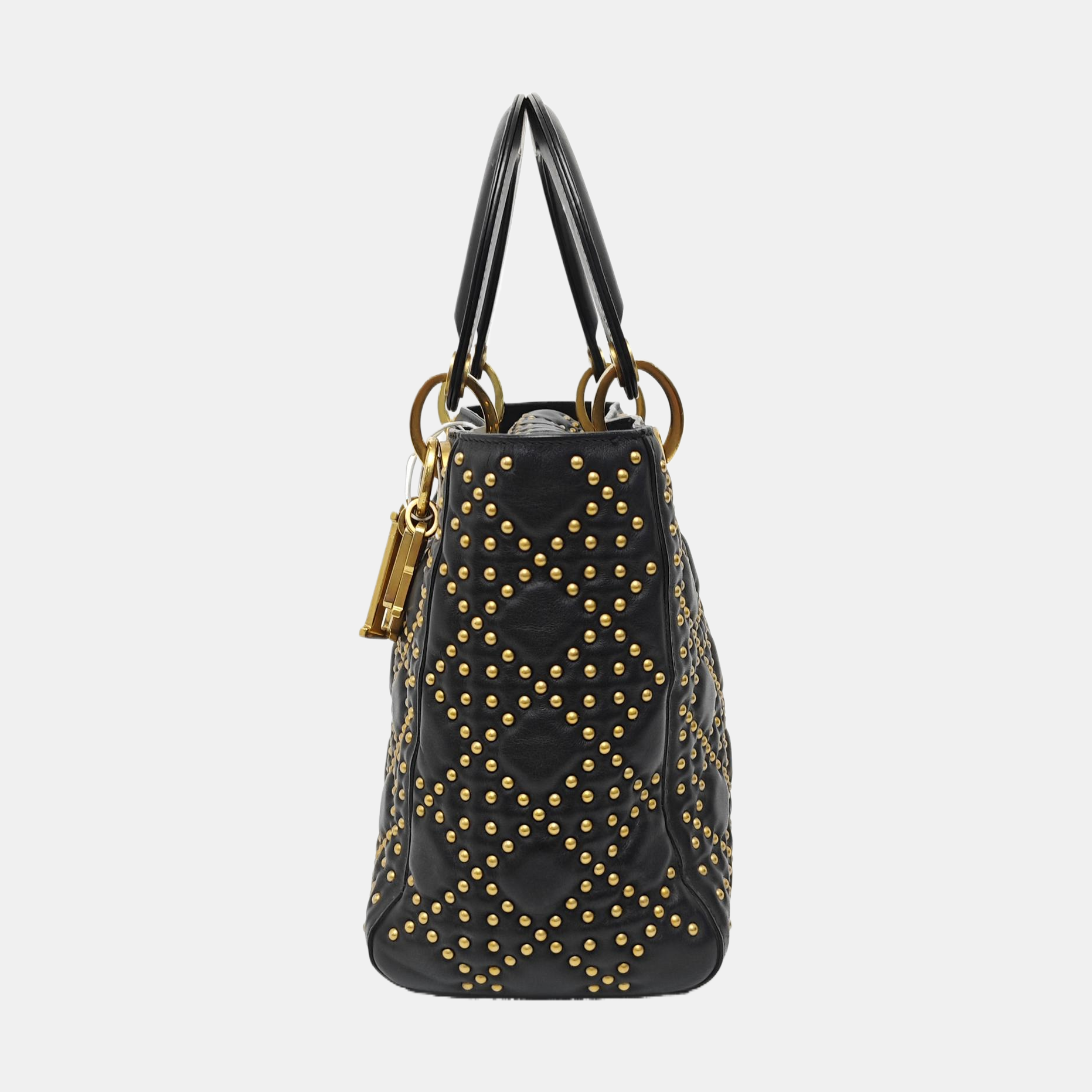 Lady Dior Medium Cannage Lambskin Black
