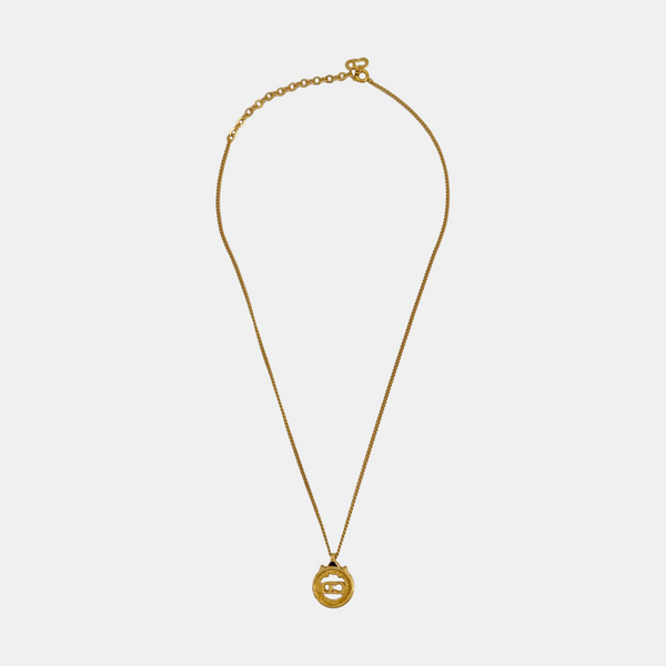 Petit CD Metal Gold Necklace