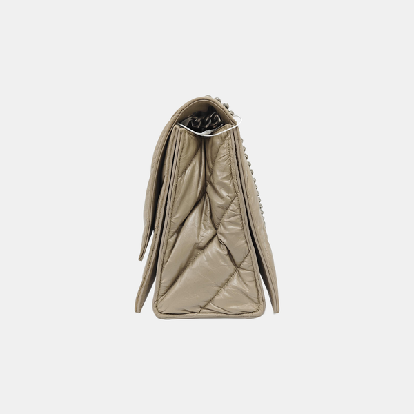 Crush Medium Quilted Calfskin Beige