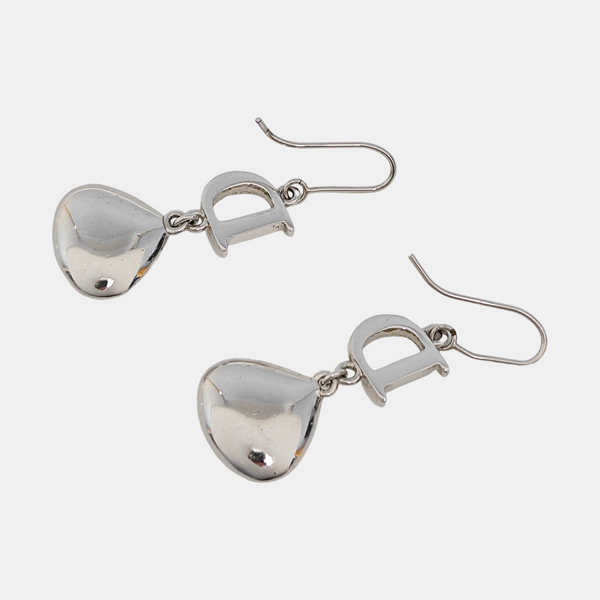 CD Swing Metal Silver Earrings