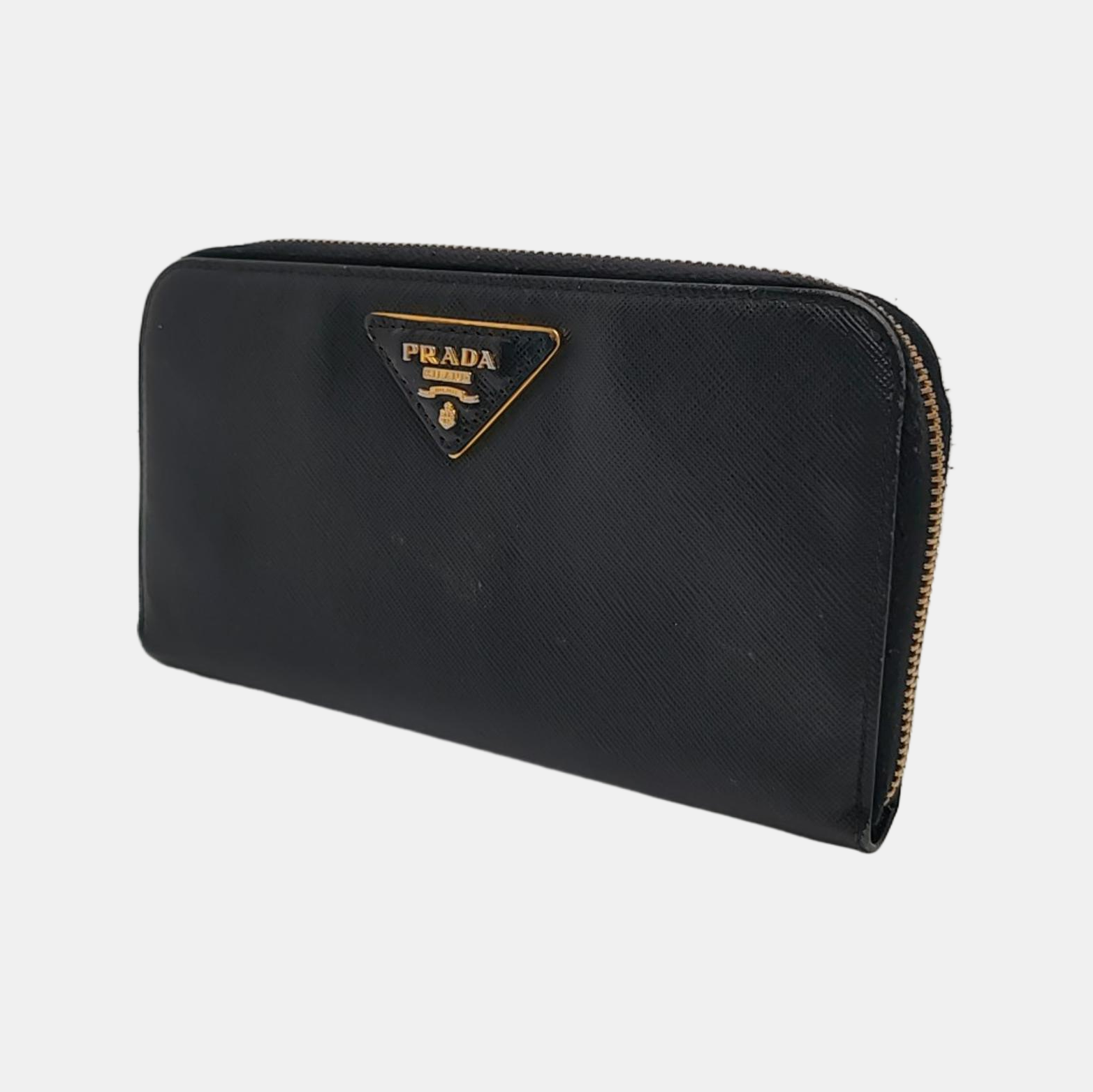 Billetera de piel de ternera negra