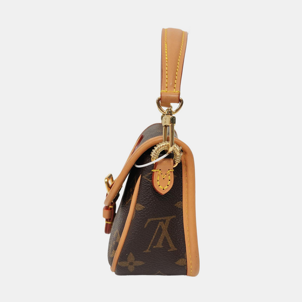 DIANE Nano Monogram Coated Canvas Brown