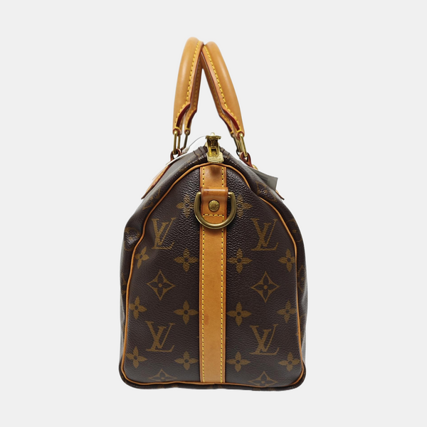 SPEEDY 25 Monogram Coated Canvas Brown