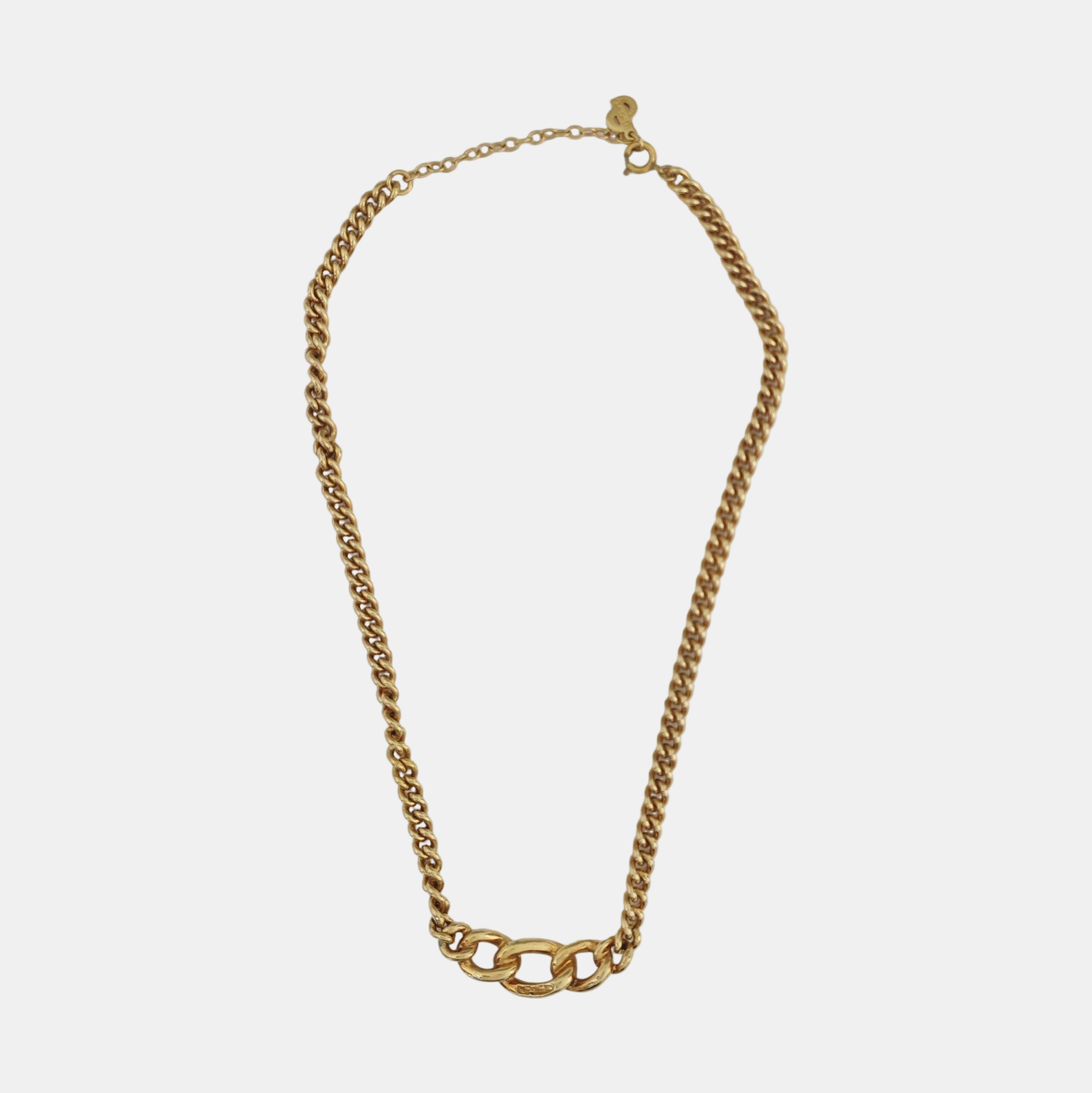 Twist Round Metal Gold Necklace