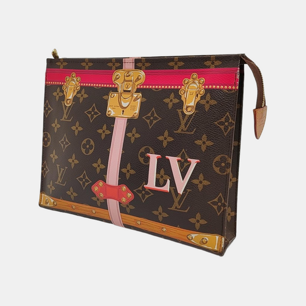 TOILET POCKET 26 Monogram Coated Canvas Brown