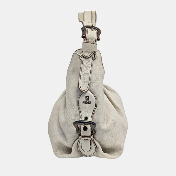 Calfskin Top Handle Bag White