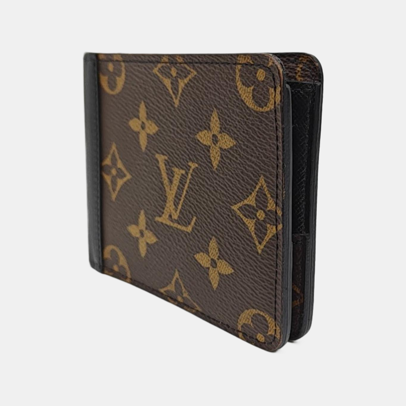 GASPAR Mini Monogram Coated Canvas Brown Wallet
