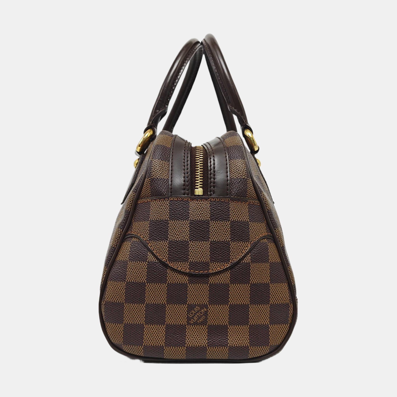 DUOMO Damier Ebene Coated Canvas Brown