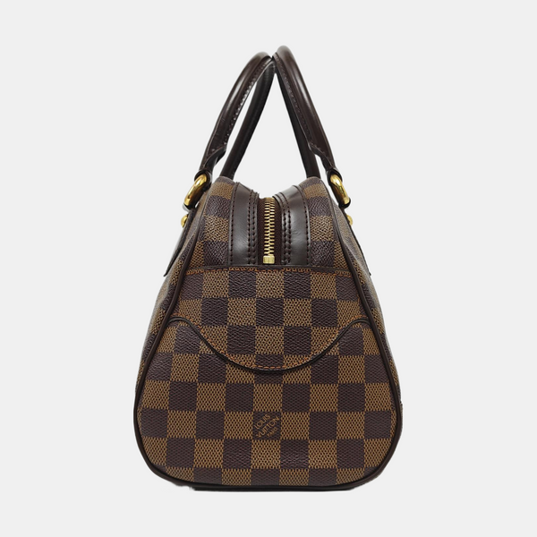 DUOMO Damier Ebene Coated Canvas Brown