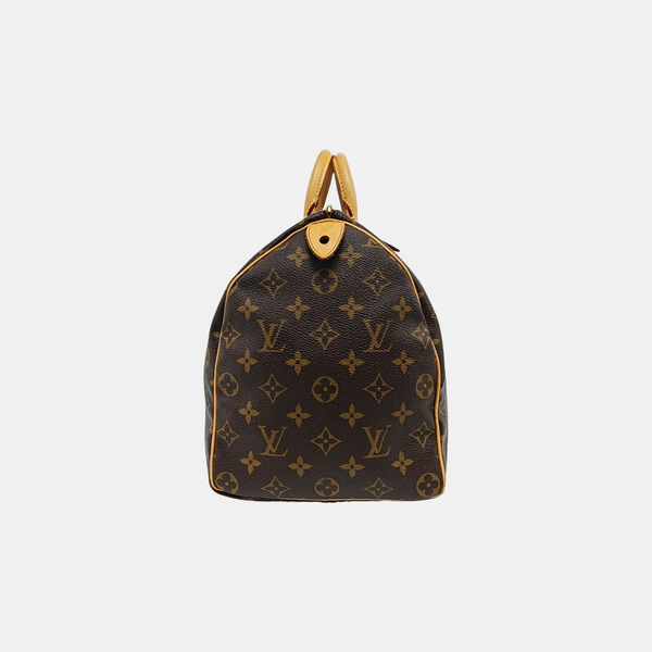 SPEEDY 35 Lona Revestida Monogram Marrón