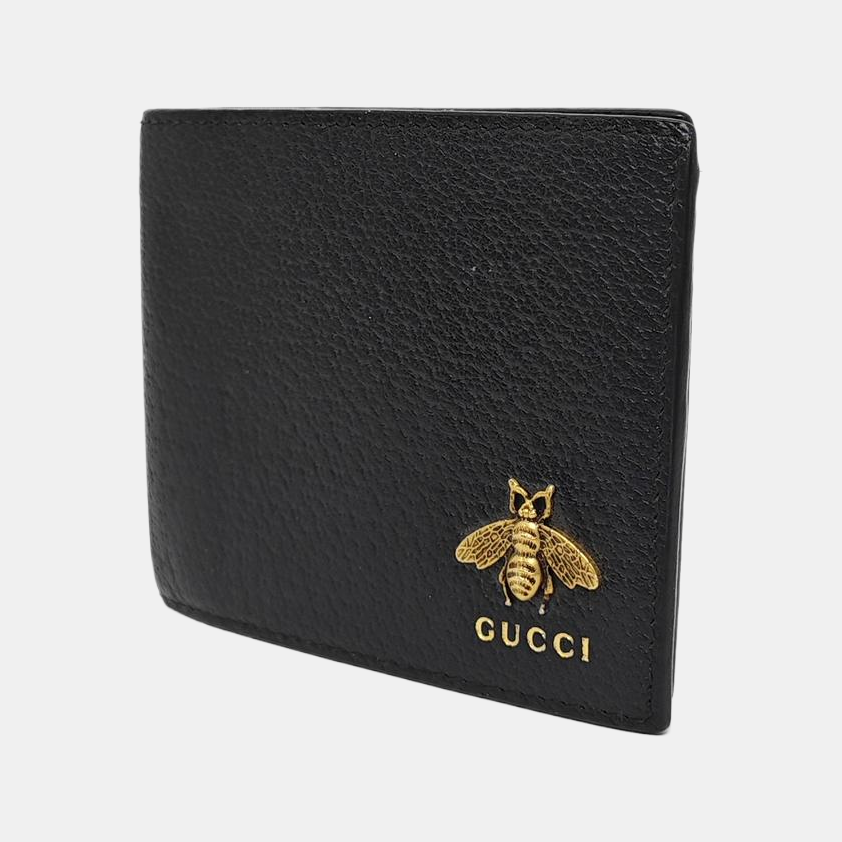 Animalier Calfskin Black Wallet