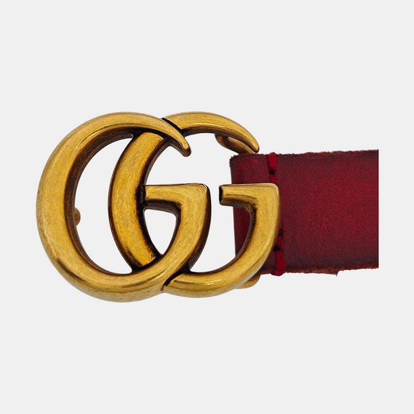 Leather Belt Red