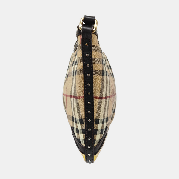 Coated Canvas Shoulder Bag Beige