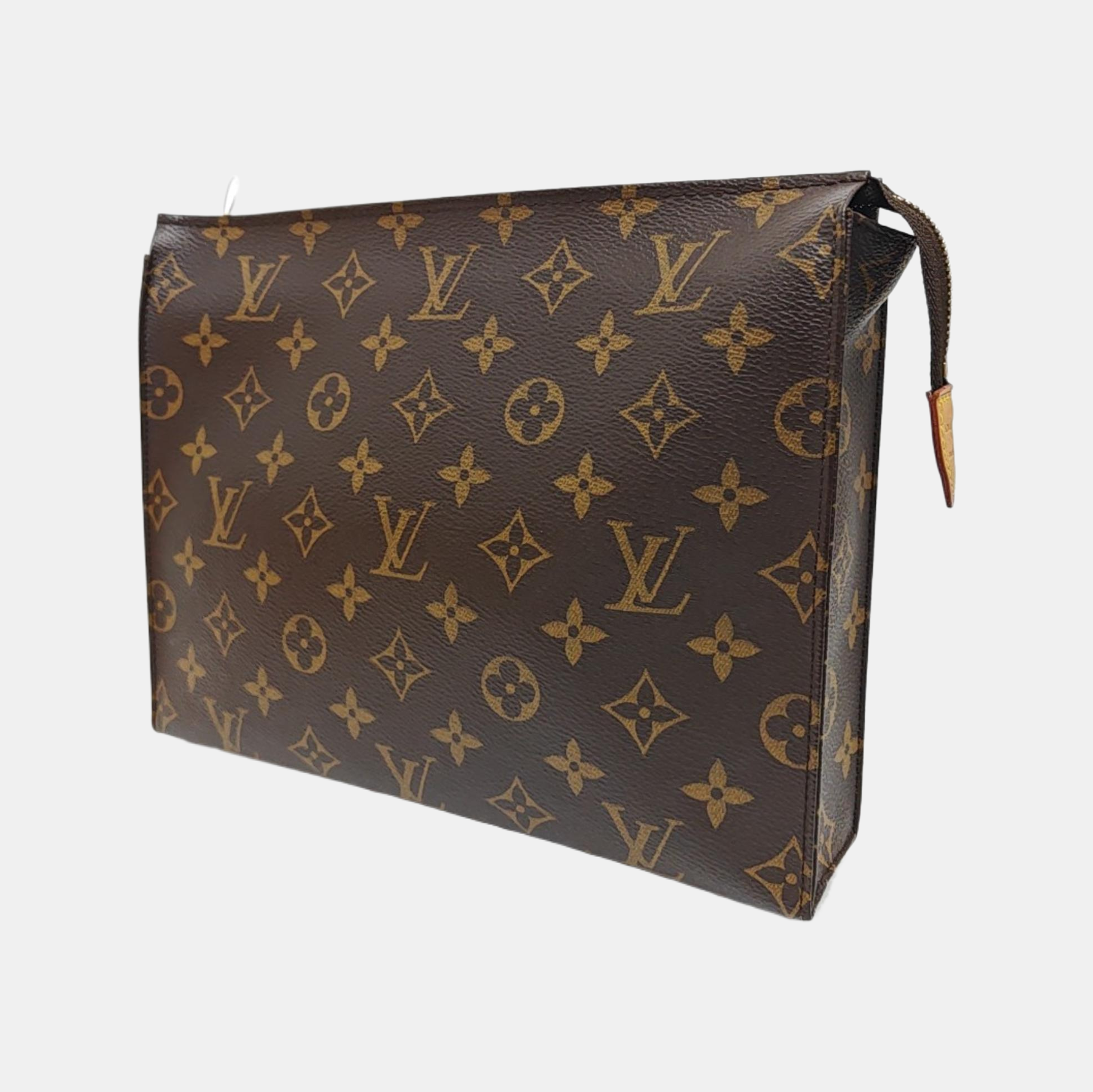 TOILET POCKET Monogram Coated Canvas Brown
