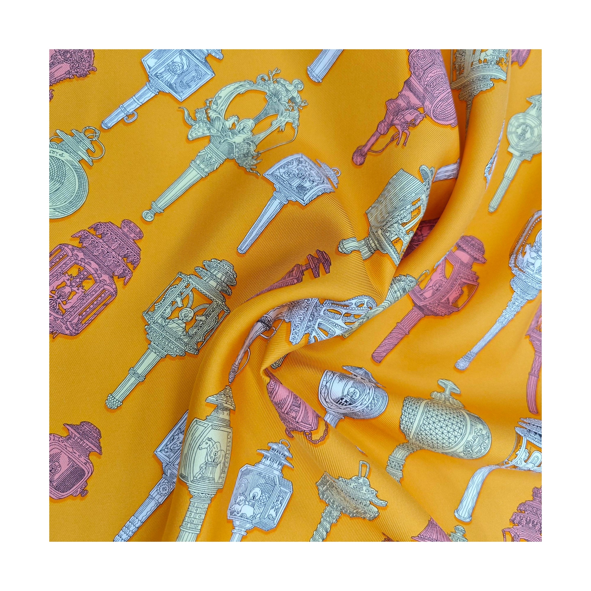 Mulberry Silk Silk Scarf Orange