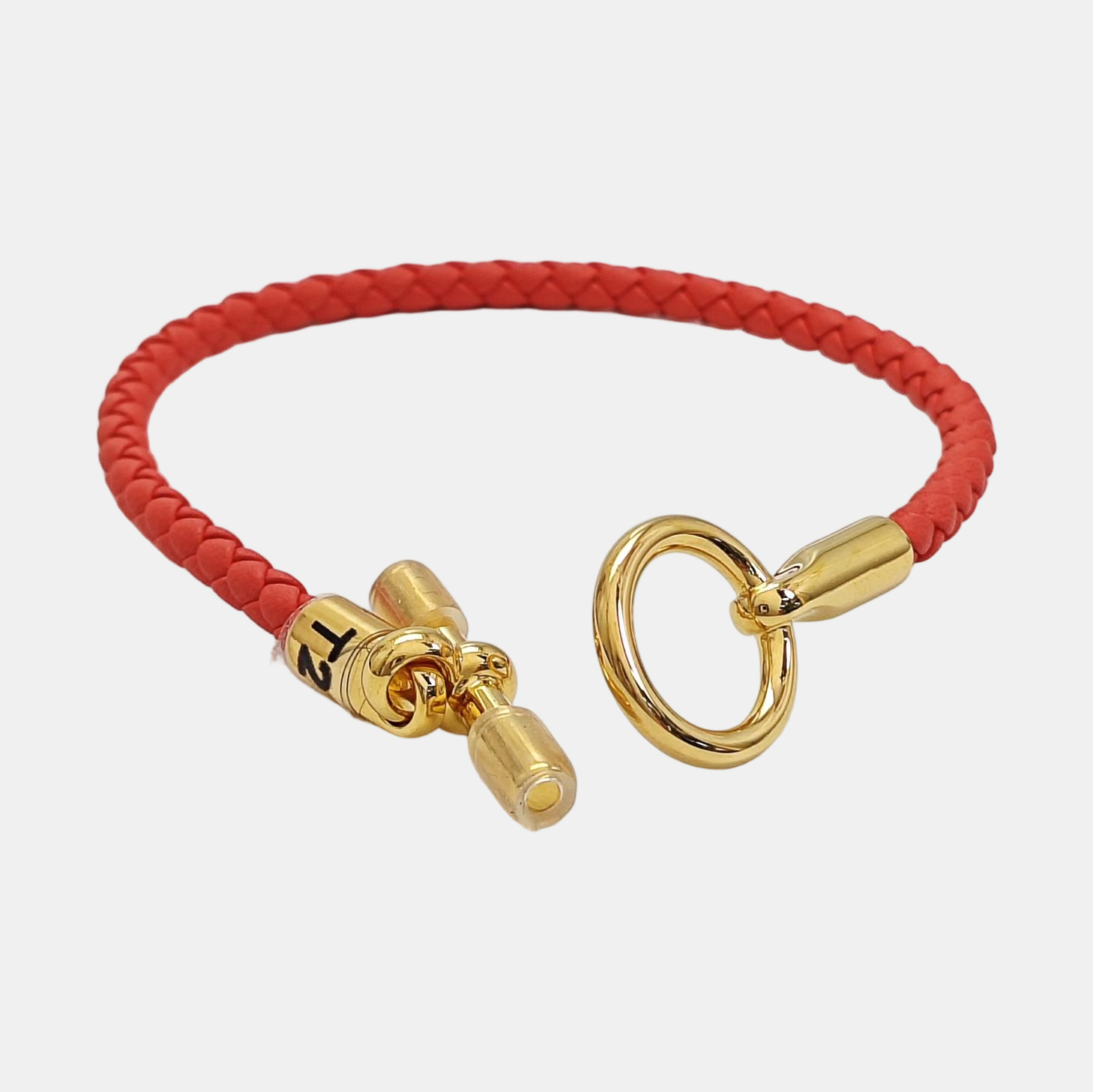 Glenan Leather Red Bangle