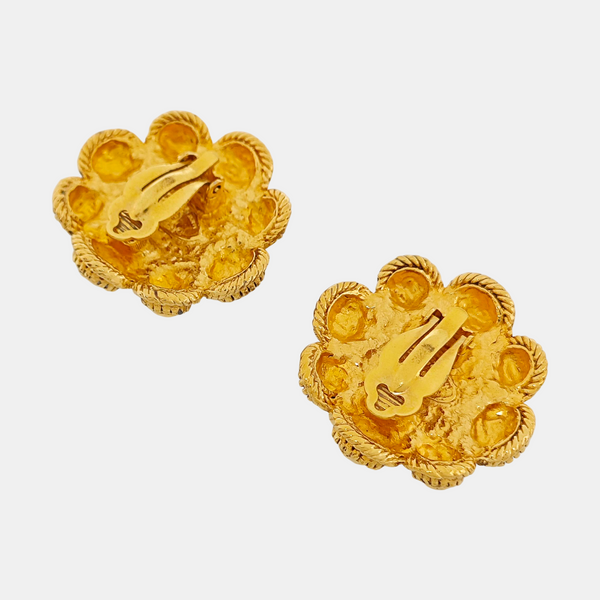 Metal White Clip On Earrings