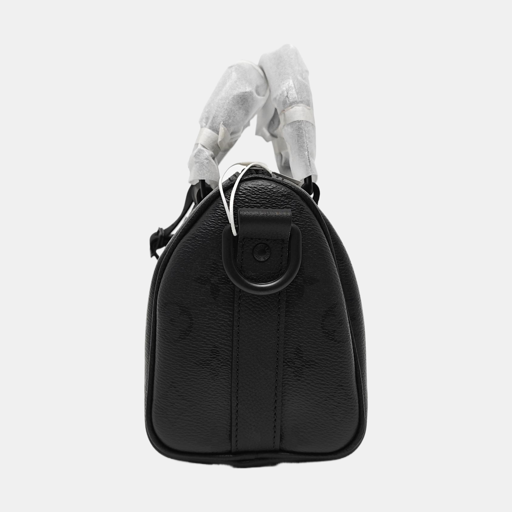KEEPALL 25 Monogram Coated Canvas Black